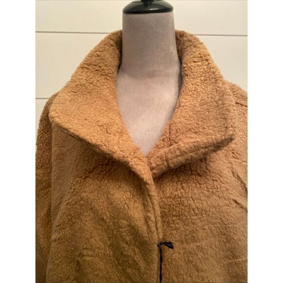 ICONS Cinzia Rocca Fitted Mid Length Coat Women's 12 Lt Camel Wool Blend L/S - Picture 4 of 12